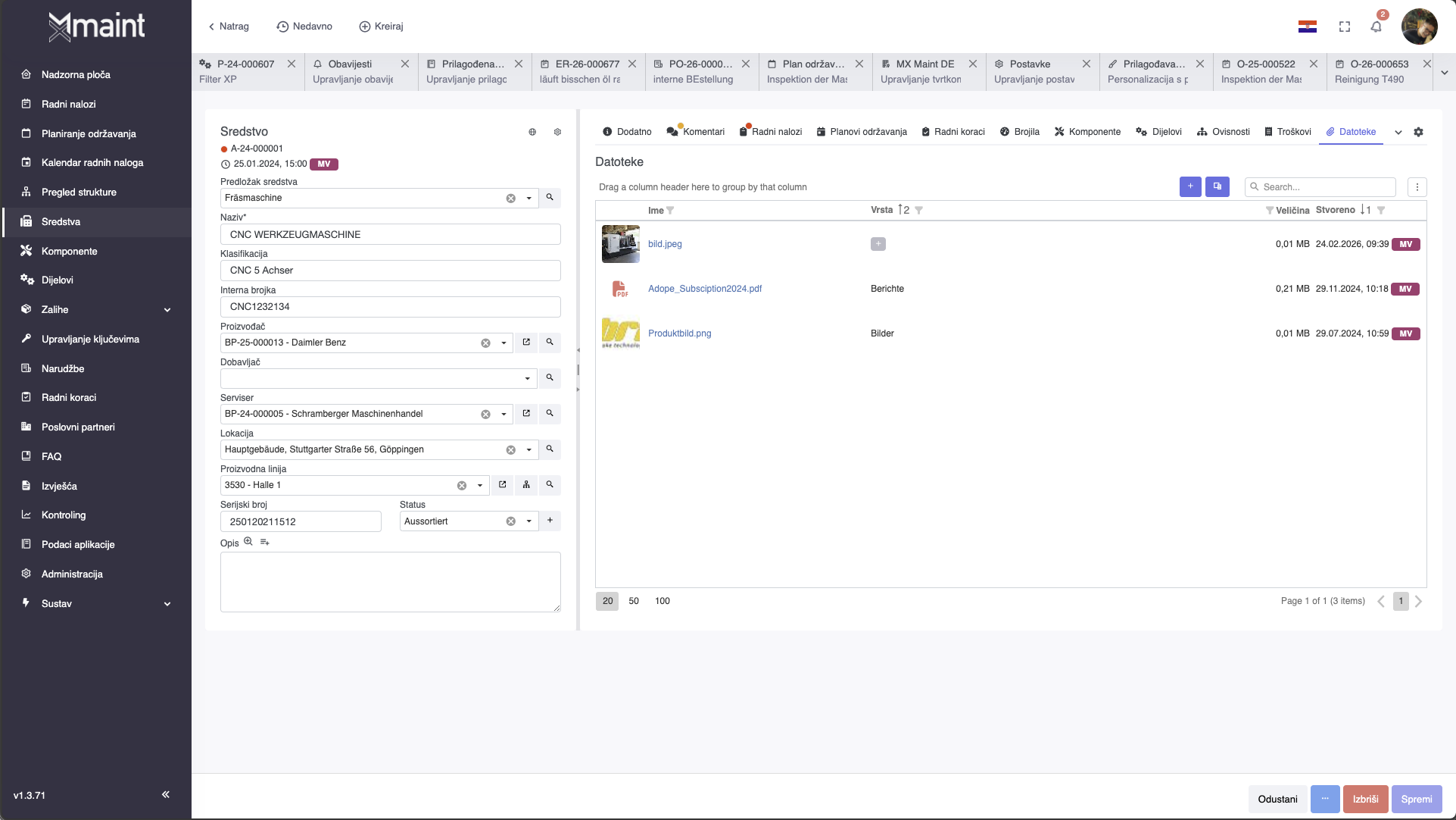 Tehnički podaci na jednom mjestu