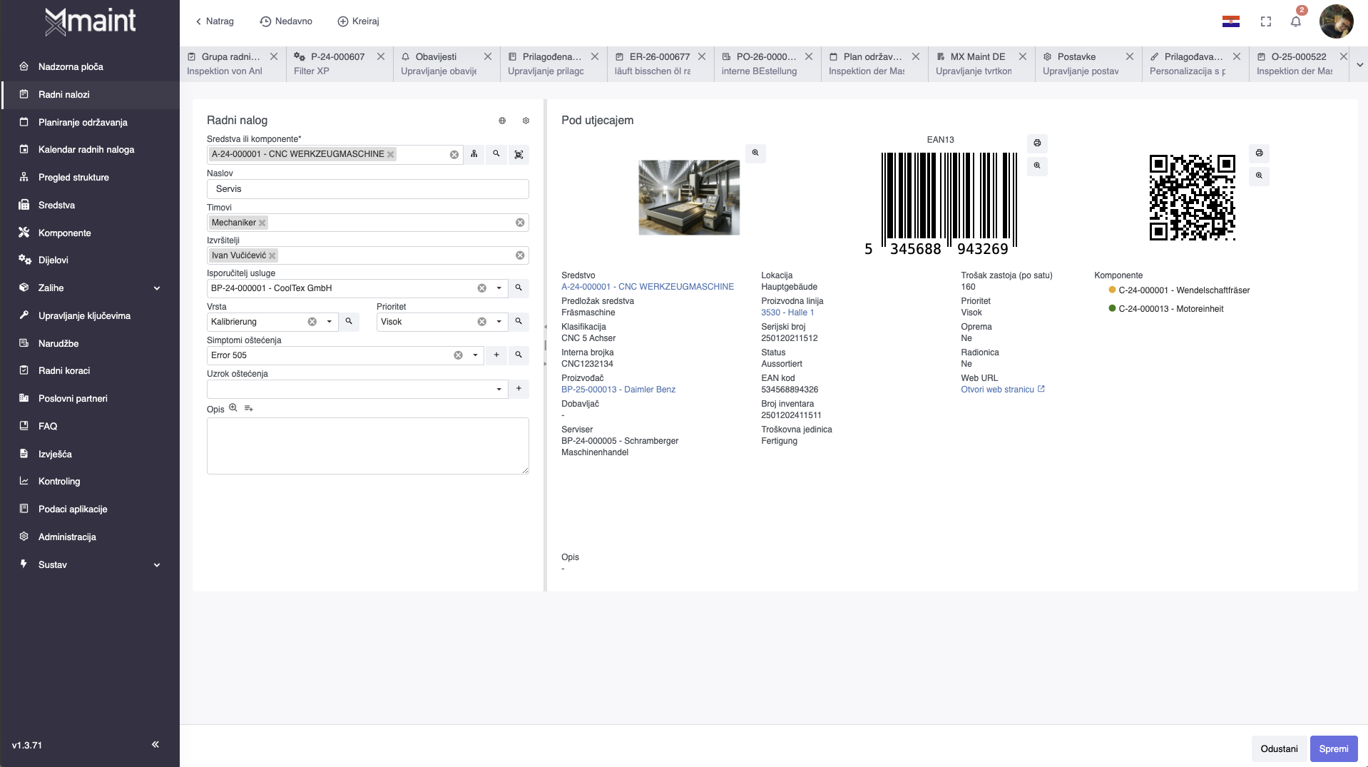 Digitalni radni nalozi za montažne linije